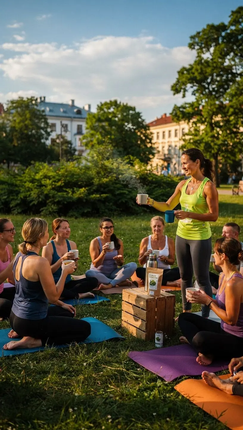 Mediterranean stiliaus arbata su švelniai geltona spalva, serviruojama su žolelėmis ir citrinų griežinėliais.